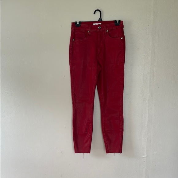Good American Denim - Good American Good Waist Cropped Red Ankle Cropped Jeans 6/28